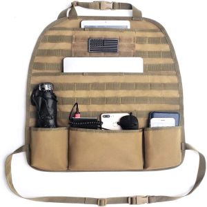 Väskor Taktisk bilstol Back Arrangör Hunting Molle Vehicle Panel Universal Fit Car Seat Cover Protector Molle Tool Storage Bag