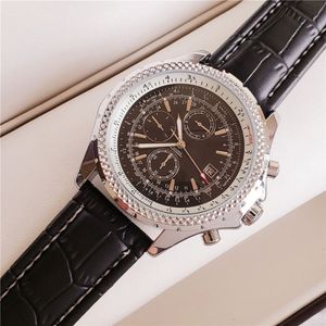 Luxury Mens Uhren mechanische automatische Bewegung Hochqualität All Dial Works Designer Watch Leder -Gurt Geschenk für Männer Watch202r