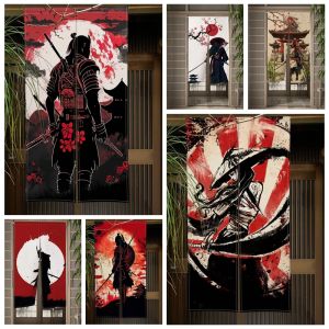 Zasłony japońskie komiksy samuraja kurtyna do jadalni drzwi pastygowa partycja zasłona zasłona drapy wejście do wiszące półkurtain