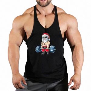 Novo Bodybuilding Sporty Tank Tops Homens Ginásios Fitn Workout Sleevel Shirt Masculino Stringer Singlet Verão Casual Solto Undershirt I3sc #