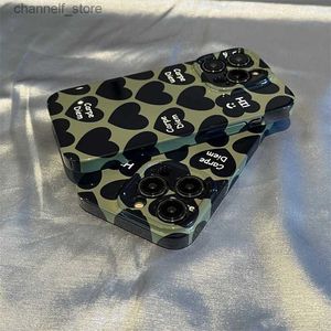 Połączenia z telefonami komórkowymi dla Samsung Galaxy A11 A12 A13 5G A14 A21S A23 A34 A53 A54 A73 Simple Army Green Love Acryl Tward Mobile Phone Casey240325