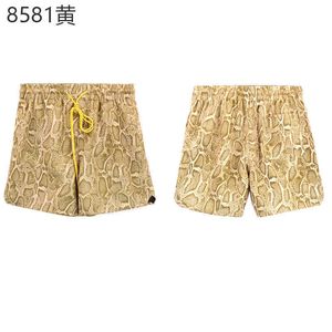 Rhude Shorts Letter Printed Casual Color Matching Loose High Street Trendy Five Point Beach Pants 5N8Z