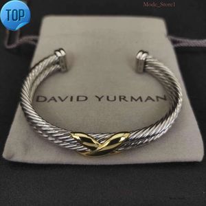 Bangel David Yurma x 10 mm Armband für Frauen Hochwertige Station Seilkreuzkollektion Vintage Ethnic Loop Hoop Punk Jewelry Band 597