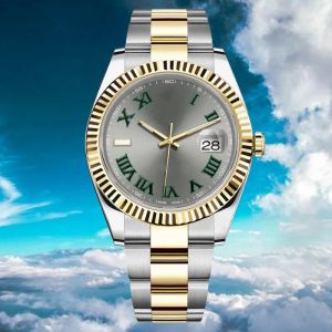 Trusty Watches High Quality Rhodium Wimbledon 41mm Automatisk 2813 Movement Watches rostfritt stål jubileumsband Män tittar på papper 273i