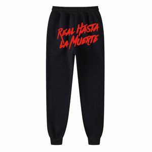 Anuel aa Real Hastala Pants Мужчины бренд спортивные залы. Мужчины бегут брюки спортивных штанов Мужчина Pantal homme jogger hombre Streetwear штаны x4ui#