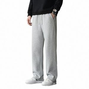 autumn Casual Sweatpants Men Joggers 2023 New 100% Cott Solid Color Sport Trousers Male Brand High Quality Oversize Pants Men G8XN#