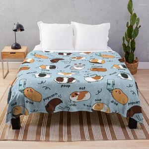 Cobertores Cobaia Lista de tarefas diárias - Cobertor de lance de fundo azul para sofá decorativo quente peludo extra grande