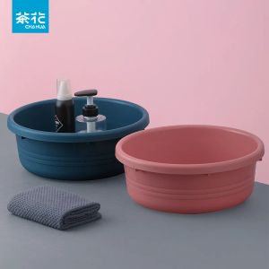 Basins CHAHUA Thickened Large Plastic Wash Basin Plastic Bowl Clothes Washing Clothes Feet Pedicure Vegetable Basin Household Supplies