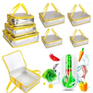 Sacos de armazenamento Picnic Food Bebida térmica Pizza Delivery Bag Isolamento Ice Pack Cooler