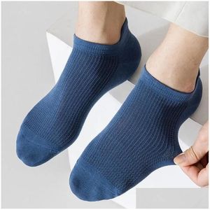 Mens Socks Harajuku Man Boat Summer Cotton Korean Style Sports Breattable Mesh Short Girls Drop Delivery Apparel Underwear Otcqj