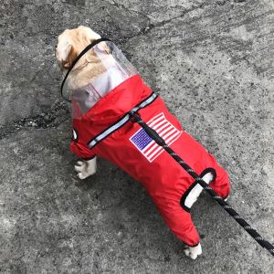 Kurtki Designer Pet Dog Trea Rain Coat Topit for French Bulldog Waterproof Pet Puppy Puppy Clothing Rain Coat Pug Kurtka PC1420 S3XL