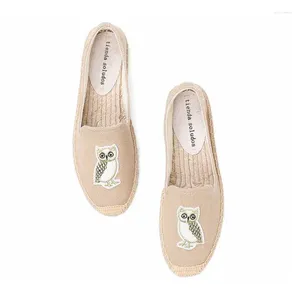 カジュアルシューズ2024直接販売Zapatillas Mujer Sapatos Platform Espadrilles Lady Rubber Outsole Days Flax Straw Soled