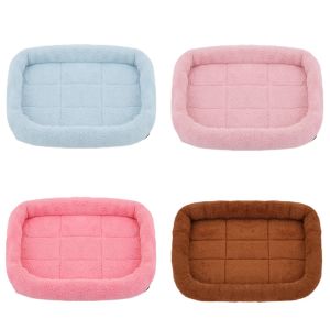 Mats Pet Cat Dog Bed Mat Small Large Dog Kennel Pet Square Plush Dog Bed Puppy House Sleep Pad Pet Accessories