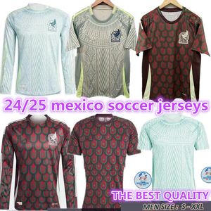 2024 Meksyk Chicharito Męskie koszulki piłkarskie Krótki długi rękaw 24 25 H. Lozano A. Guardado Home Away Training Wear R. Jimenez Drużyna narodowa Meksyk dla dorosłych koszulka piłkarska