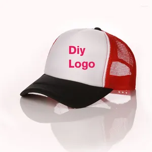 Ball Caps 25pcs/lot DIY Custom Logo Baseball Adult Sport Mesh Sun Snapback Hats Women's Printed