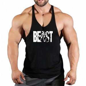 Varumärke Beast Gym Tank Top Men Fitn Kläder Män bodybuilding Tank Tops Summer Gym kläder för manlig ärm Vest Shirt K5JV#