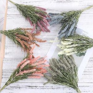 Decorative Flowers 1 Bunch Lifelike Artificial Lavender Wheat Ears Rural Style Eternal Wedding Garden Parties Dining Table Decoration