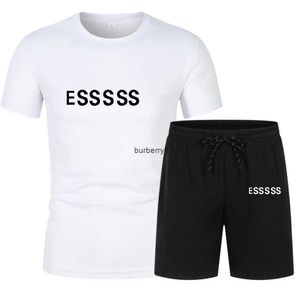 Tute firmate T-shirt + pantaloncini da uomo Set T-shirt casual traspirante estiva Set da corsa Tuta sportiva da uomo stampata di alta qualità