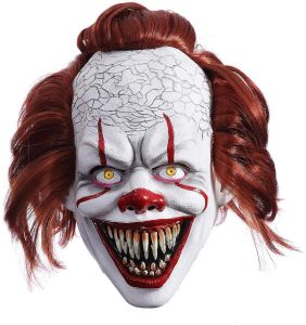 Masks IT Halloween Scary Cosplay Clown Joker Mask Party Costume Decorations Huanted House Decoration Props Creepy Latex Mask