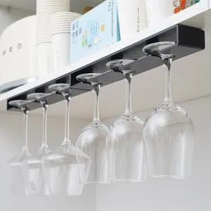 Kitchen Storage Wine Glass Rack Under Shelf Holder Cabinet No Drill Screws Hanging Stemware