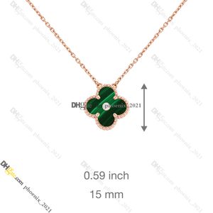 Clover-halsband smyckesdesigner för kvinnor diamanthalsband titanium stål 18k guldpläterad aldrig bleknar icke-allergisk, butik/21621802