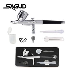 Airbrush Model SD130 Multipurpose DualAction Gravity Feed Spray Gun Set for Auto Graphics Art Crafts Tattoos Cake 240322