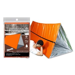Survival Outdoor All Weather Survival Shack 2 Person 8' X 5' Mylar Thermal tube tent survival emergency blanket shelter