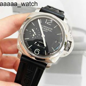 Mechanische Panerass-Uhr 2024, Luxus-Panasonic-Serie, Herrenuhr, 44 mm, schwarze Platte, acht Tage lang, dynamisch, Pam00233