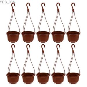 Planters POTS 10 SETS NURSERY POT Circle Vase Air Plants Holder Hanging Planter utomhus Chlorophytum Pot Hanging Flowers Succulent Pot Holder 240325