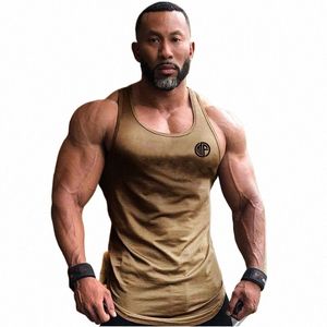 Ny varumärke som sommaren Singlets Mens Tank Tops skjorta, Bodybuilding Equipment Fitn Men's Mesh String Tankop Vest S0EC#
