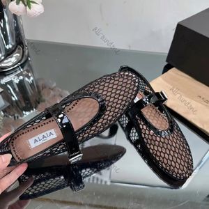 Flat bottomed dress shoes ALAlAss designer shoes women round toe rhinestone boat shoe luxurious leather rivet buckles Mary Jane shoes comfortable ballet size 35-42