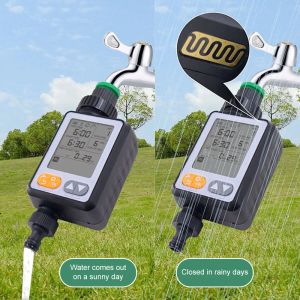 Timers Automatic IRRIG System Garden Water Timer With Rain Sensor Separate Timing Programs Waterproof Irrigation Controller