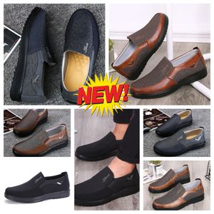 Casual Shoes Gai Man Black Brown Shoes Point Toes Party Bankets Business Suit Man Designer Minimalistiska andningsbara skor Storlekar 38-50 EUR