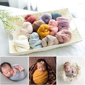 Blankets 40 160cm Cotton Soft Born Baby Pography Props Stretch Wrap Infant Po Shoot Accessories Clothing Souvenirs Recuerdos