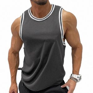 men Solid Sleevel Round Neck Sport Fitn T-shirt Outdoors Training Tank Top Tees Men's Daily Gym Sports Undershirt X3Ov#