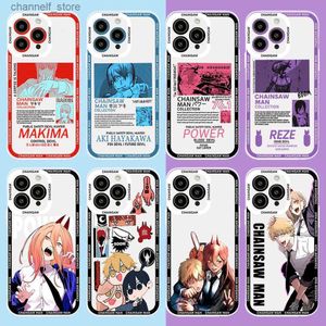 Casos de telefone celular anime motosserras homem caso de telefone para redmi nota 13c 12 12c 11 10 10c 10s 9 9s 9a 9t 9c 8 7 pro max 4g 5g transparente covery240325