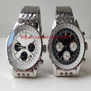 2 Färgförsäljning Mensklockor Quality Watch 45mm Navitimer AB031021 BF77 453A Chronograph Working Quartz Fold Rostfritt stål 2021935