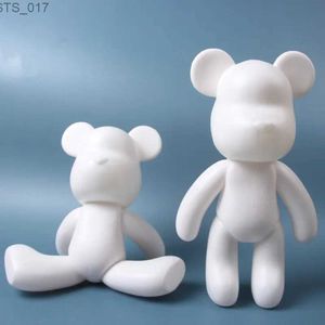 Nyhetsartiklar DIY -målning Vit Embryo Fluid Plastic Hand Drawn Parent and Child Building Blocks Bear Doll Gift Violent Bear Toy Model Dolll2403