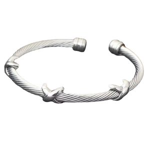 Designer di gioielli di moda Bracciale intrecciato X Bracciale con ciondolo in oro Braccialetti in argento sterling 925 Bracciale con croce intrecciata Diamante Zircone Regalo di compleanno di lusso per le donne