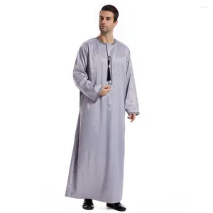 Roupas étnicas Eid Ramadan Robe Árabe Muçulmano Homens Thobe Jubba Mangas Compridas Tassel Islâmico Kaftan Thawb Maxi Dubai Abaya Vestidos Abayas