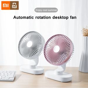 Irrigator Xiaomi Youpin Electric USB Auto Rotation Desktop Fan 4000mAh Rechargeable Air Cooling Conditioner 4 Speed Wind Silent for Office