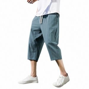 Trend Men's Shorts Summer Solid Color Sports Casual Fi Outdoor Daily Beach Croped Pants 292R#