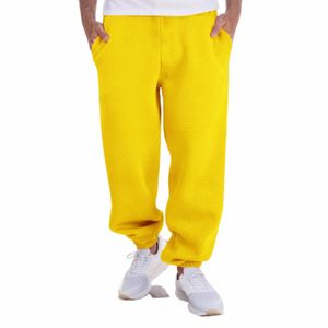 male Autumn Joggers Sweatpants Elastic Waist Trousers Sports Solid Color Lace Up Sweatpants Tracksuit Stitching Knit Pants m2V4#