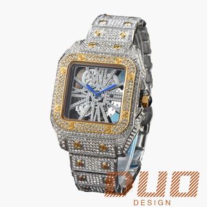 Keep real Pass diamond test Moissanite watch Full Diamond Iced out Designer Hip hop Watch Luxury Jewelry Watch Sapphire mirror High quality Original With box