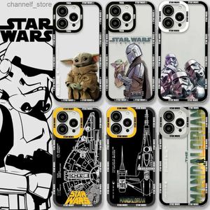 Cell Phone Cases W-Wars Phone Case For iPhone 15 14 12 13 Mini 11 Pro Max X XR XS 6S 6 8 7 SE20 Plus Stars Soft Silicone Transparent CoverY240325