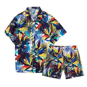 Conjunto de camisa com estampa 3d de palmeira de coco, moda casual masculina, camisas de manga curta, shorts de praia grandes, verão, streetwear, roupas 240321