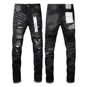 Herren lila Designer Jeans Mode Distressed Ripped Bikers Damen Denim Ladung für Männer gerade Loch Black Hosen L6