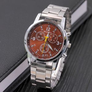 Women's Fashion Quartz Watch with Yellow Metal Face Steel Band