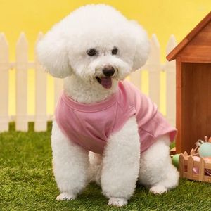 Dog Apparel Pet Clothes Summer Cool Breathable Solid Color Thin Shirt Casual Soft Vest Puppy Cat T XS-XXXL Pets Supplies