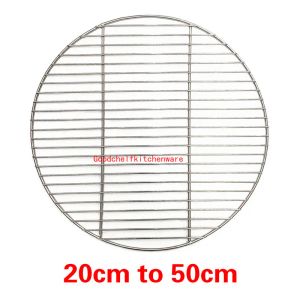 Meshes 304 Stainless Steel Round Bbq Grill Mesh Home Roast Nets Bacon Grill Tool Iron Nets Barbecue Accessories Nonstick Bbq Mat Grid